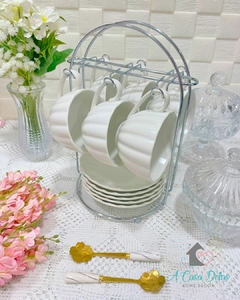 Suporte Aço Inox para Xícaras de Chá