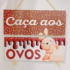 Jogo com 2 Placas Cordas Caça Aos Ovos