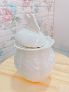 Açúcareiro Branco Porcelana Butterfly - comprar online
