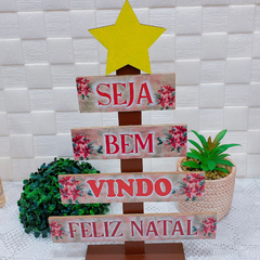 Arvore de Mesa Natalina - Seja bem vindo | Feliz Natal