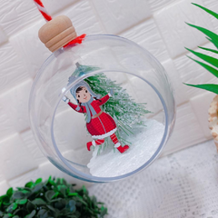 Bola de Natal Menina na Neve - comprar online
