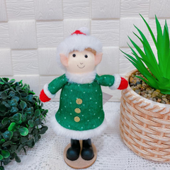 Elfo Decorativo Verde em Pé