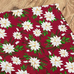 Trilho de Mesa Vermelho com Flores