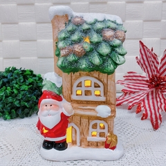 Casinha de Porcelana Decorada com Neve e Led