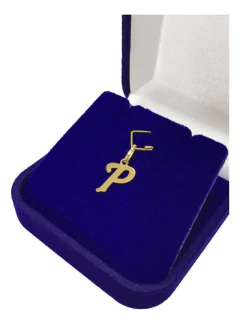 Pingente Letra P Manuscrito Ouro 18k 750 Maciço Legítimo na internet