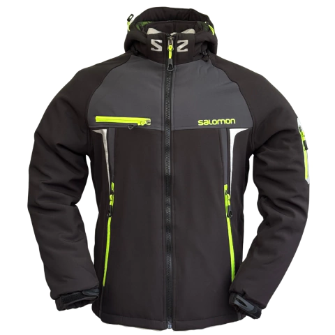 Campera Salomon Alpine Negro Softshell Impermeable 10K Térmica Unisex
