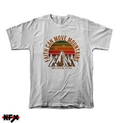 T-Shirt Fé que pode mover Montanhas (camiseta tradicional somente estampa frente) - comprar online