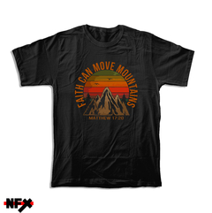 T-Shirt Fé que pode mover Montanhas (camiseta tradicional somente estampa frente)