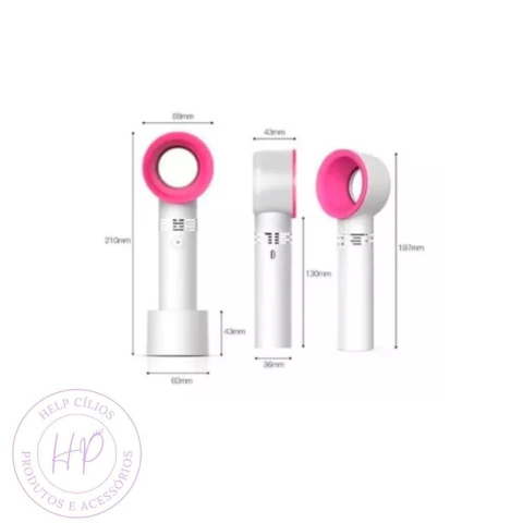VENTILADOR SEM HÉLICE BRANCO C/ ROSA