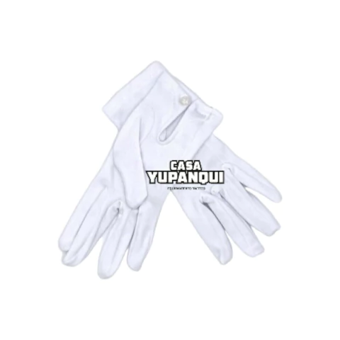 GUANTES BLANCOS DE LYCRA/PIEL DE TIBURON