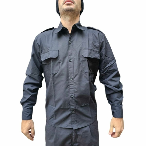 CAMISA POLICIAL MANGA LARGA HOMBRE