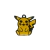 Pingente "Pikachu" Preto com Resina
