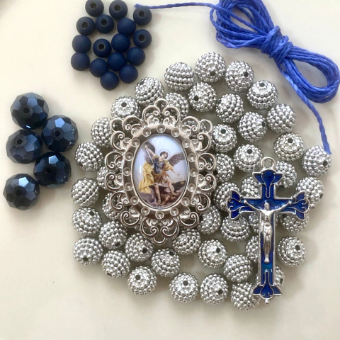 Kit para montagem de terço São Miguel Arcanjo