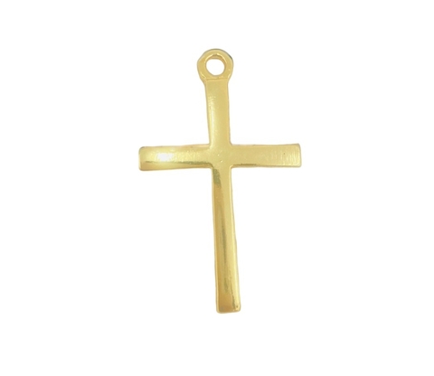 Pingente Cruz Dourado e Preto