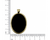 Pingente "Medalha Oval" Dourado com Resina Preta - comprar online