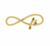 Pulseira Infinito "Fé" Níquel e Dourado - comprar online