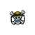 Pulseira "Caveira" One Piece Preto com Resina