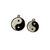 Pingente "Yin Yang" Níquel com Resina