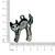 Pingente "Esqueleto de Gato" Preto com Resina - comprar online