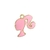 Pingente "Barbie" Dourado com Resina