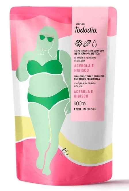 Refil Sorbet Desodorante Nutritivo Tododia Acerola e Hibisco