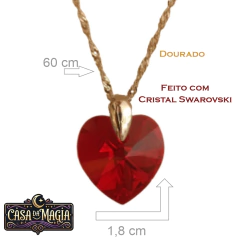 Colar e Brinco Magiado para Sedução | Pomba Gira Rosa Vermelha - Feito com Cristal Swarovski na internet