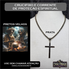 Crucifixo e Corrente de Proteção Pretos Velhos - Unissex - comprar online