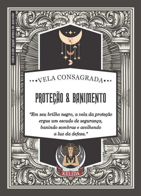 VELA VOTIVA CONSAGRADA - PROTEÇÃO E BANIMENTO