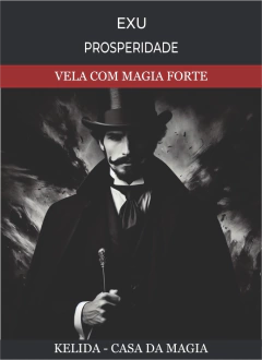 VELA VOTIVA COM MAGIA FORTE - EXU - PROSPERIDADE