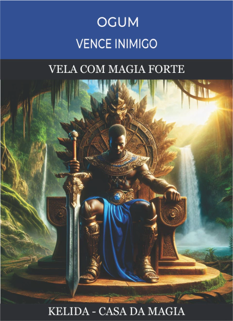 VELA COM MAGIA FORTE - OGUM - VENCE INIMIGO