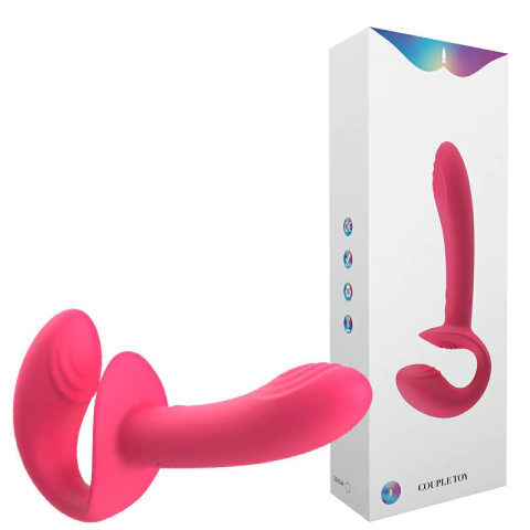 Penetrador Strapless com Plug Vaginal COM CONTROLE – COUPLETOY – CP-022
