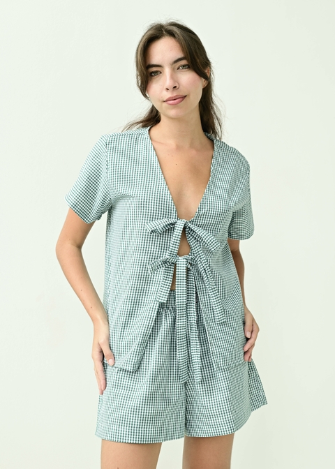 BLUSA NICE - VICHY VERDE