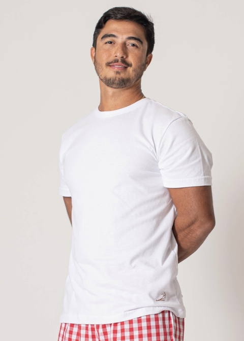 CAMISA MALHA MASCULINA - BRANCA - comprar online