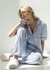 CONJUNTO SEMI LONGO BASIC - LISTRAS AZUL - Pyjamas