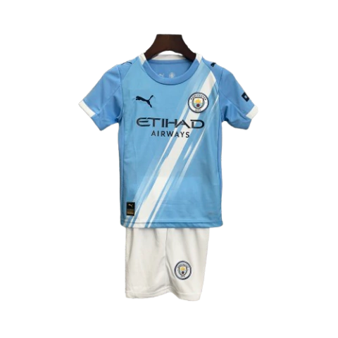 Kit Infantil Manchester City I 2025-Puma-Torcedor-Azul