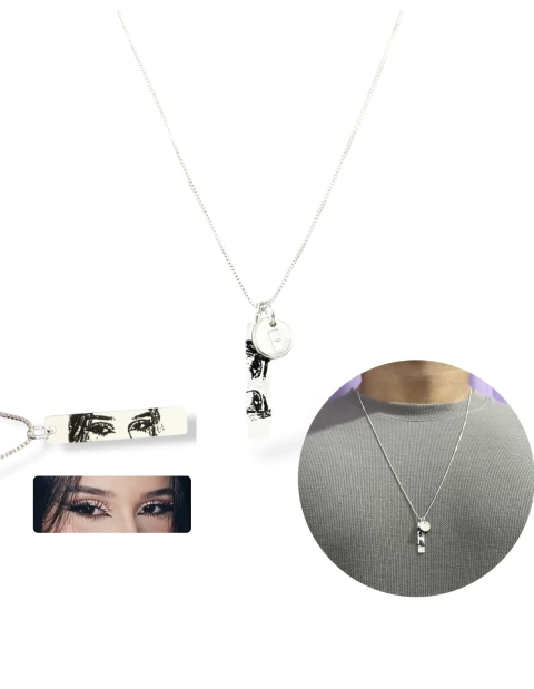 Colar plaquinha M + medalha P - comprar online