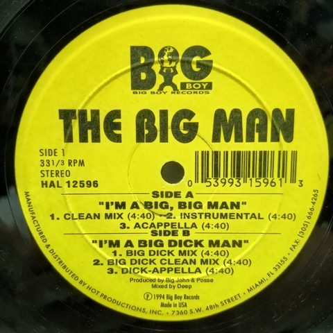 The Big Man ‎– I'm A Big, Big Man