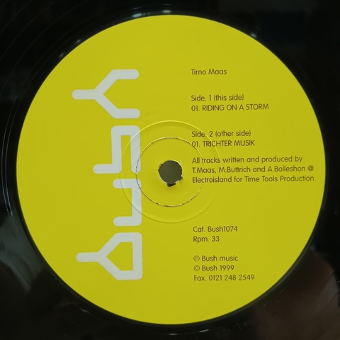 Timo Maas ‎– Riding On A Storm / Trichter Musik