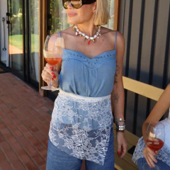 Saia de Renda com viés - loja online