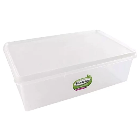 CAIXA RETANGULAR COM TAMPA PLASVALE - TAMANHOS VARIADOS - VENDA INDIVIDUAL
