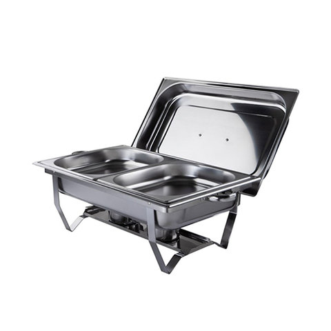 RECHAUD DE INOX COM 2 CUBAS COM QUEIMADOR GP INOX