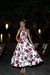 Vestido Midi de Crepe Off-White Com Estampa Floral Vermelha Grace - Fernanda Bono Boutique 