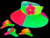 GORRO CAPELINA COMBINADA FLOR FLUO