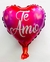 GLOBO METALIZADO CORAZON 25cm TE AMO (Modelos Surtidos) - comprar online