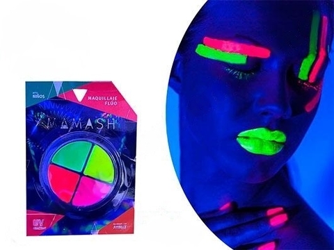 MAQUILLAJE ARTISTICO FLUO X 4 COLORES
