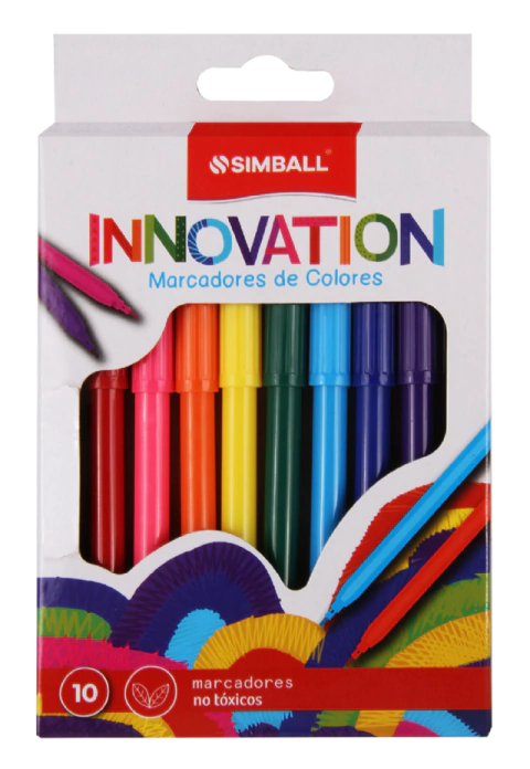 MARCADORES ESCOLARES SIMBALL INNOVATION X10
