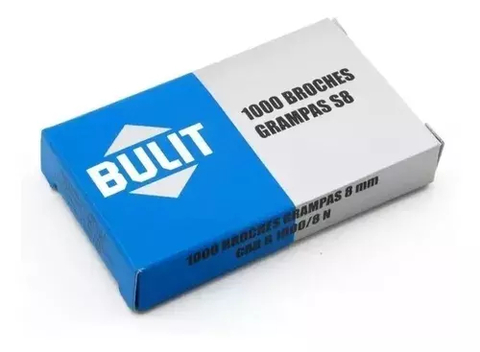 BROCHES PARA ENGRAMPADORA BULIT S8 X 1.000 UNID