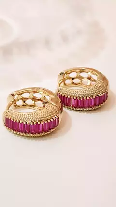 ARGOLA NAVETES PINK LUXO - comprar online