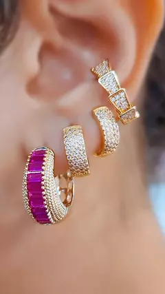 ARGOLA NAVETES PINK LUXO