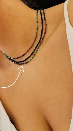 Colar Cristais Colorido - comprar online